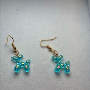 Chic Turquoise Balloon Dog Earrings